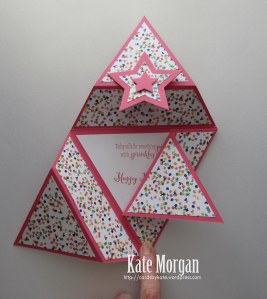 Origami Star Triangle Fold card #stampinup