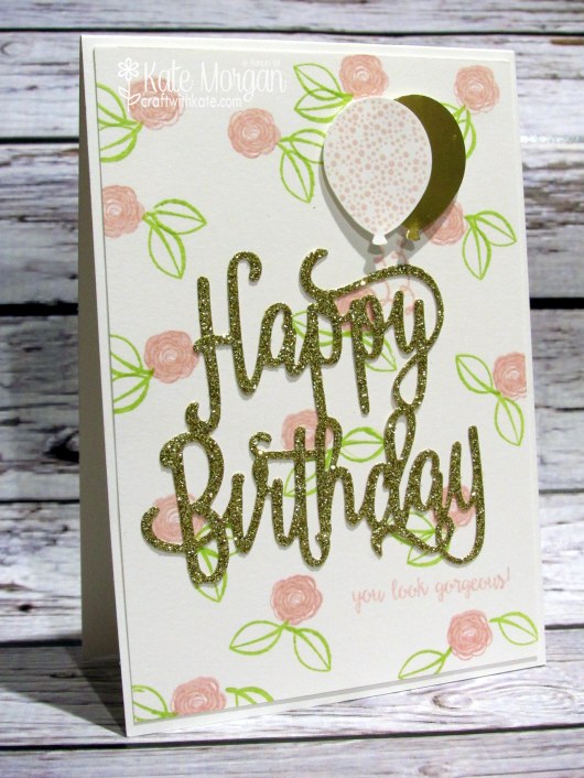 Happy Birthday Gorgeous by Kate Morgan, Independent Stampin' Up! Demonstrator Australia JAI Challenges copy