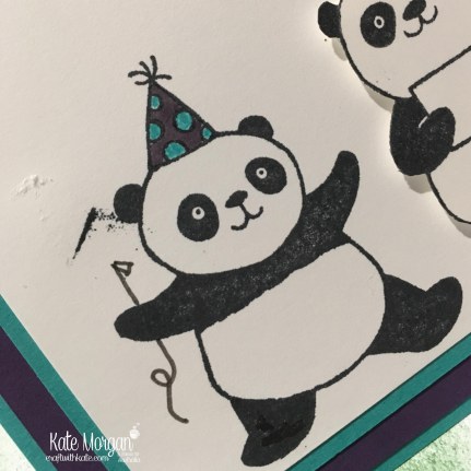 Birthday card using Stampin Ups Party Pandas & Special Celebrations, Saleabration 2018 by Kate Morgan, Independent Demonstrator, Australia. Oops