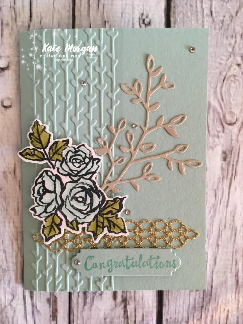 Petal Palette Suite, Stampin Up Occasions 2018 by Kate Morgan, Independent Demonstrator Australia. Feminine card