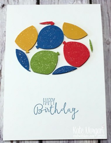 Floating Frame technique using Balloons, Stampin Up by Kate Morgan, Australia 2019.