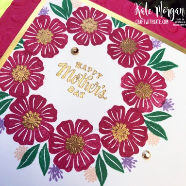 Stamp in the Round Design using Stampin Up Beautiful Bouquet by Kate Morgan Australia 2020.