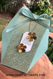 Faceted Gift Box by Craft with Kate Morgan Stampin Up 2020.