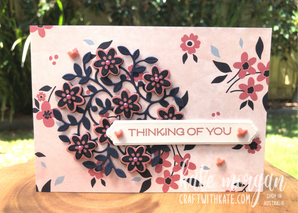 Vine Design Thinking of You card by Kate Morgan, Stampin' Up Australia 2021