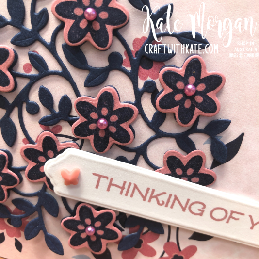 Vine Design Thinking of You card by Kate Morgan, Stampin Up Australia 2021