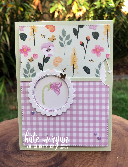 Give it a Whirl Pansy card for CCBH by Kate Morgan, Stampin Up Australia 2022 3