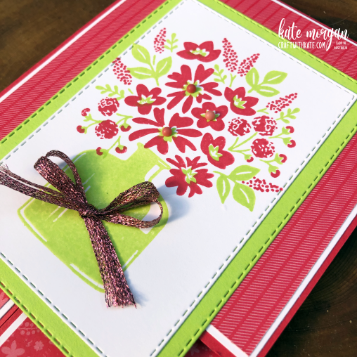 Dutch Fold Card using Stampin Up In Color Sweet Sorbet for Colour Creations Blog Hop by Kate Morgan Australia 2022 close up