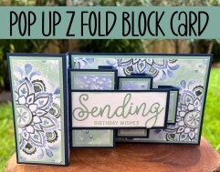 Pop Up Z Fold Block Card by Kate Morgan, Stampin Up Australia 2022