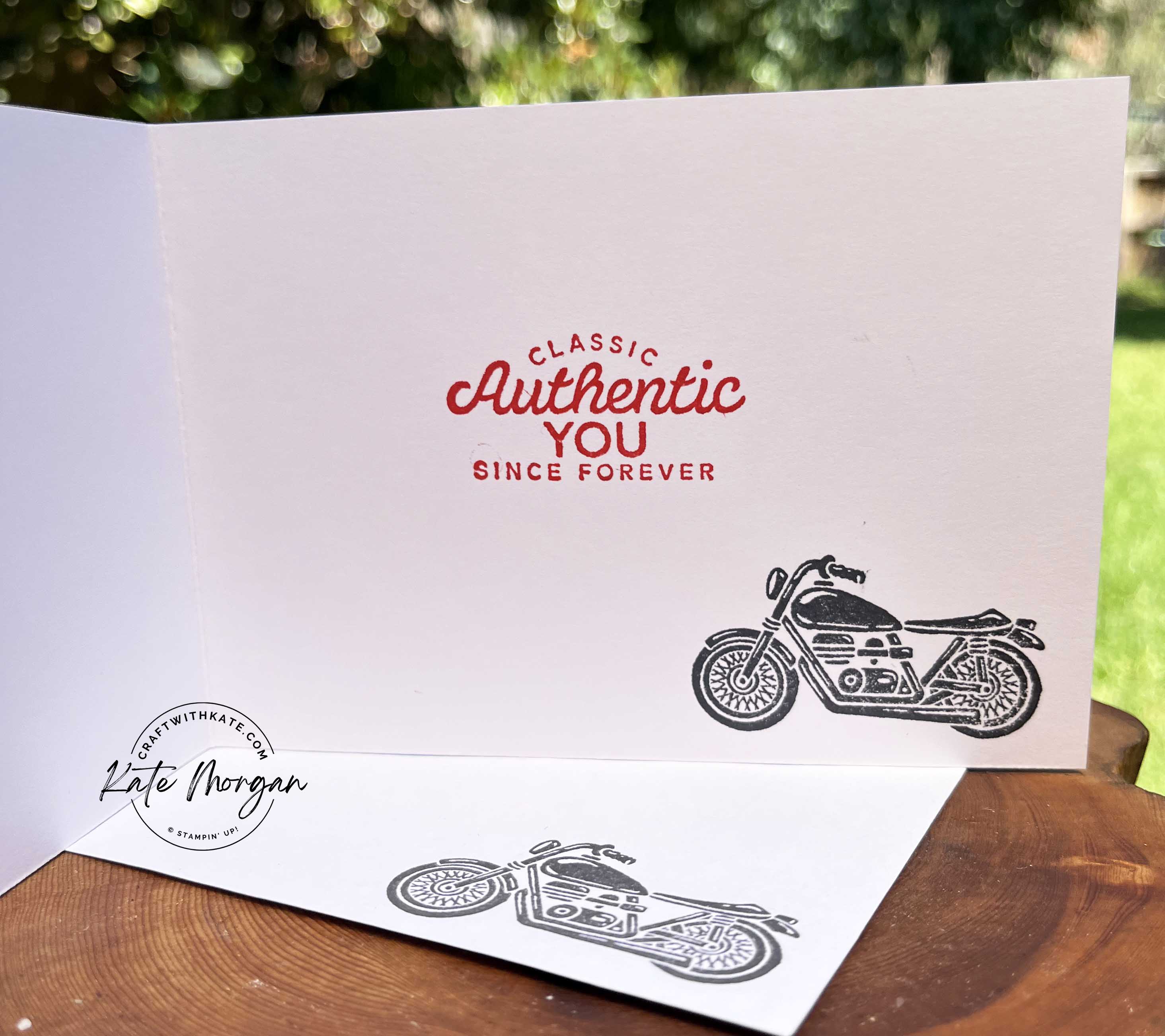Legendary Ride masculine card by Kate Morgan, Stampin Up Australia SAB 2023 inside