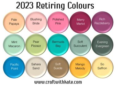 2023 Stampin' Up! Retiring Colours - craft with kate
