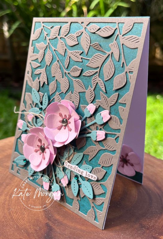 Pebbled Path Paper Florist Gorgeous Garden card by Kate Morgan Stampin Up Australia Colour Creations Blog Hop 2023 inside