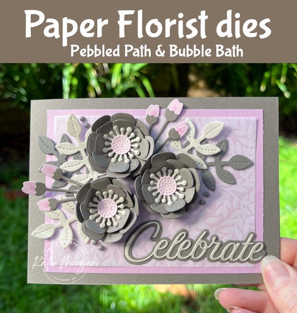 Pebbled Path Paper Florist Wanted to say card by Kate Morgan Stampin Up Australia Colour Creations Blog Hop 2023