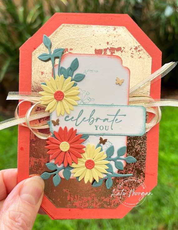 Countryside Corners Trifold card Tutorial using Dainty Delight by Kate Morgan, Stampin Up Australia 2023