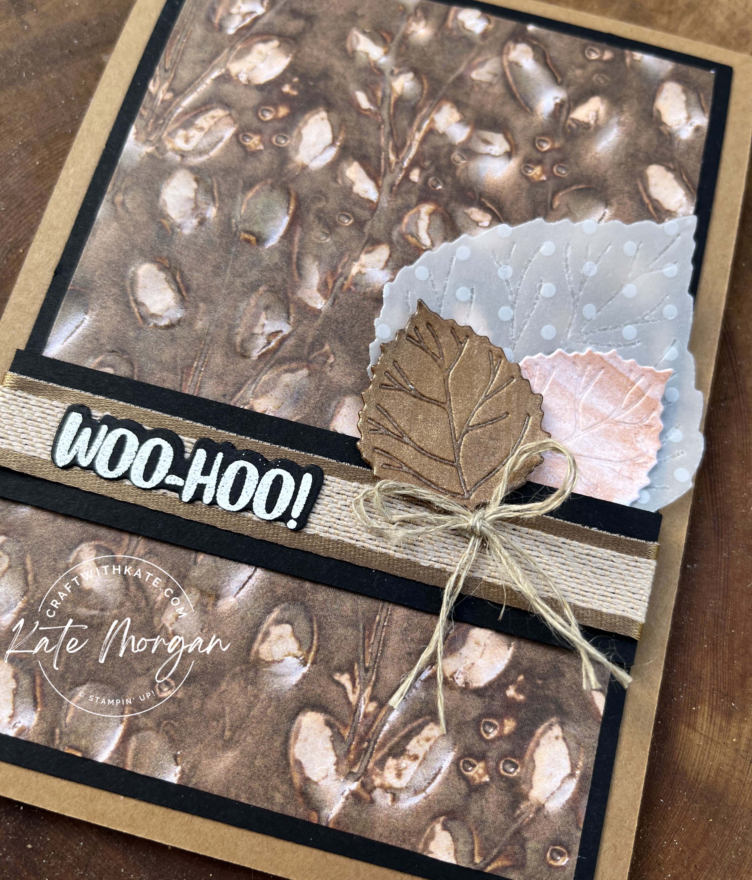 Earthen Elegance DSP for Pecan Pie Colour Creations Blog Hop by Kate Morgan, Stampin Up Australia 2023 angle