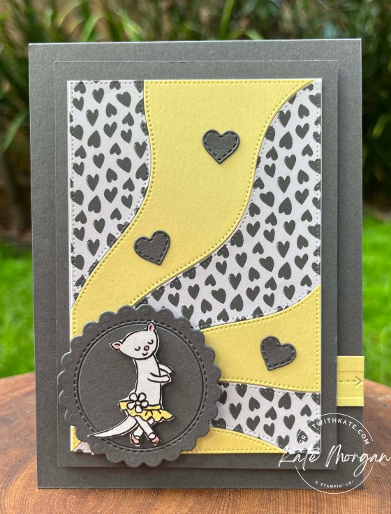 Patchwork Pieces Birthday interactive card 2 Basic Gray colour creations blog hop 2023 by Kate Morgan, Stampin Up Australia