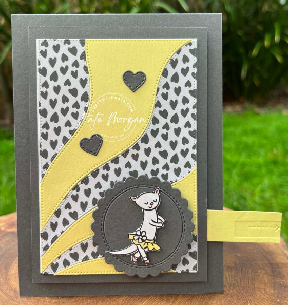 Patchwork Pieces Interactive Birthday card 2 Basic Gray colour creations blog hop 2023 by Kate Morgan, Stampin Up Australia