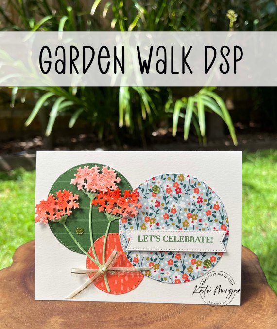 Garden Walk Card Garden Green Colour Creations Blog Hop by Kate Morgan, Stampin Up Australia 2023