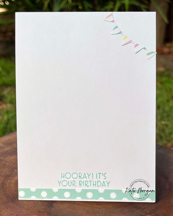 Hot Air Balloon card for Pool Party Colour Creations Blog Hop by Kate Morgan, Stampin Up Australia 2024 inside