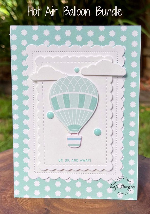 Hot Air Balloon card for Pool Party Colour Creations Blog Hop by Kate Morgan, Stampin Up Australia 2024