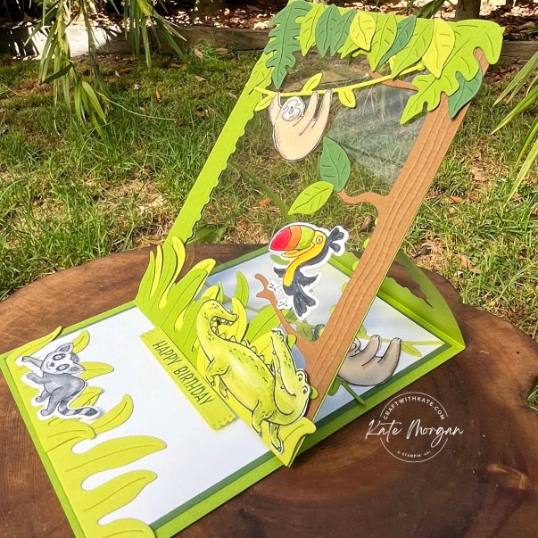 Jungle Pals Easel card Saleabration by Kate Morgan Stampin Up Australia 2024 side