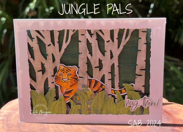Jungle Pals Tiger card by Kate Morgan, Stmpin Up Australia, SAB 2024