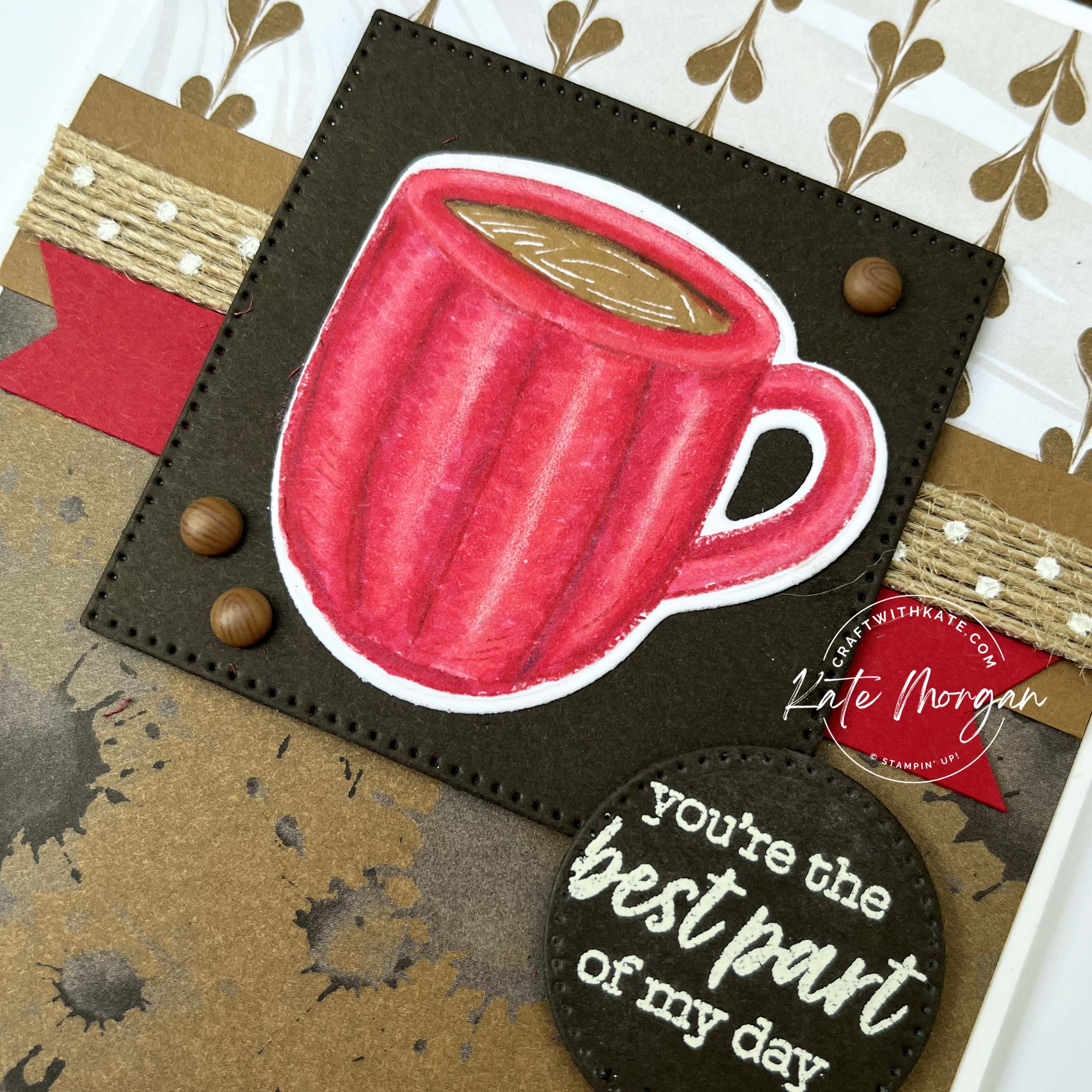 Latte Love suite card Real Red Colour Creations Blog Hop by Kate Morgan Stampin Up Australia 2024 feature