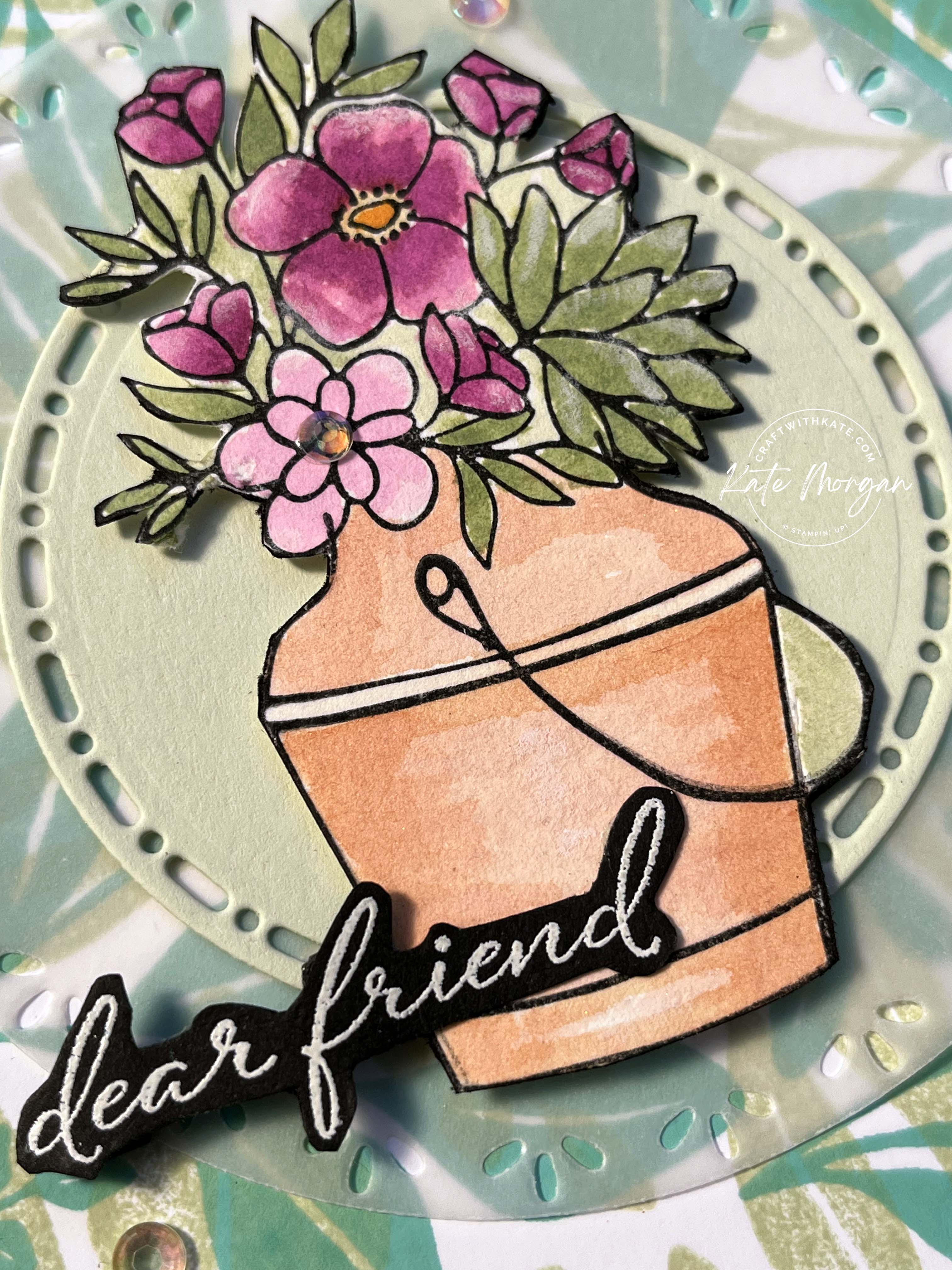 Country Flowers &amp; Leaf Collection sneak peek for Soft Sea Foam Colour Creations blog hop by Kate Moegan, Stmpin Up Australia 2024 watercolouring feature
