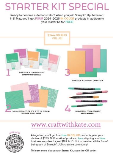 Starter Kit Special May 2024 Kate Morgan, Craft with Kate